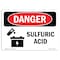 Signmission OSHA Danger Sign, 7" Height, 10" Width, Rigid Plastic, Sulfuric Acid, Landscape, L-1585 OS-DS-P-710-L-1585 - alternate 1